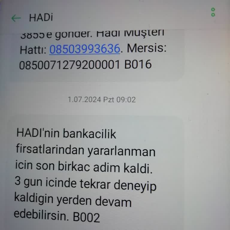 Hadi - TOMBANK Hadi Hesap Yükseltme Sorunu