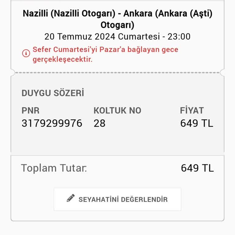 Kamil Koç Seferin Çok Aşırı Geç Gelmesi