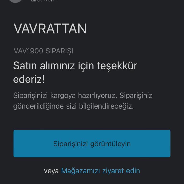 Vavrattan Firması Siparişimi Göndermiyor