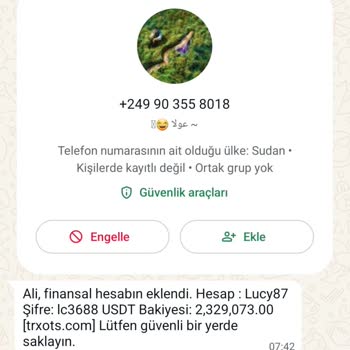 WhatsApp Yurt Dışı Numaralarından Mesaj Gelmesi