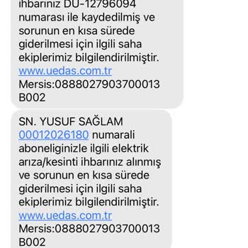Uludağ Elektrik Dağıtım Aş Nin Sorunu Çözememesi