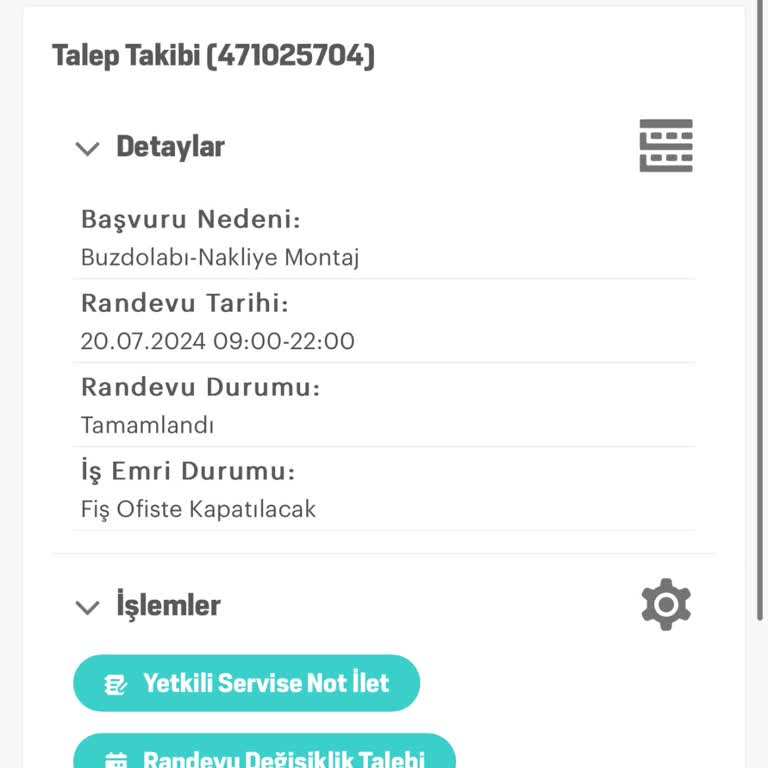 Arçelik Erdemli-Yetkili Servisin Teslimat Yapmaması