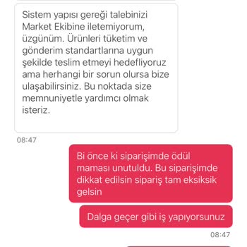 Süs Yemeksepeti Market Yardım Merkezi