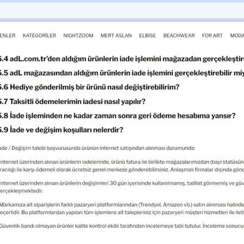 Adil Işık Group Vadi İstanbul Mağazası İade Problemi
