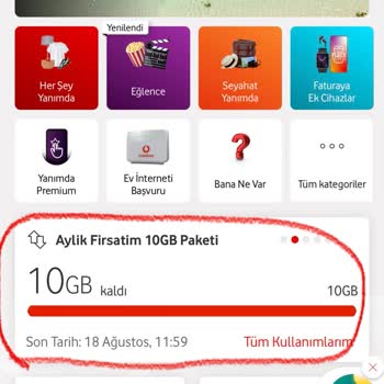 Vodafone Ek Paket Hatası