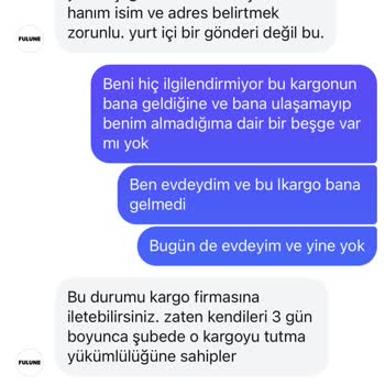 Fulune.tr Gelmeyen Kargo Be İade Edilmeyen Ücret
