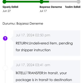 Fulune.tr Gelmeyen Kargo Be İade Edilmeyen Ücret