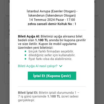Obilet Para İadesi Yok!