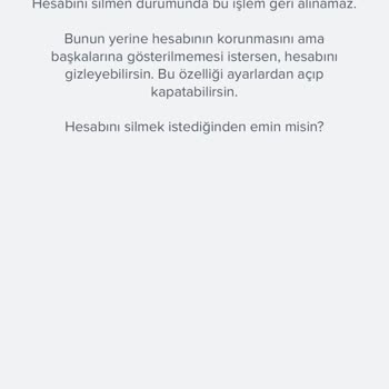 Tinder Hesap Silme Hatası