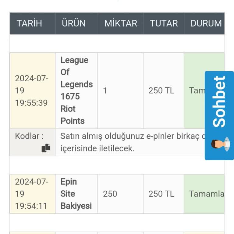 epin.com.tr Epin Sitesinin Rezil Hizmeti