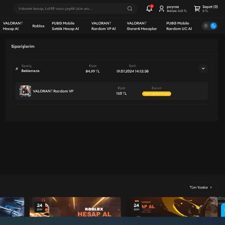 Hesap Fiber Random Vp Teslimat Sorunu Ve Destek Eksikliği