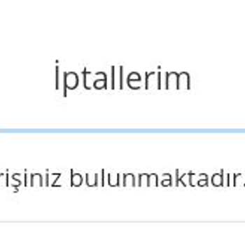 İncehesap Hem Siparişlerimde Hem De İptallerimde Gözüken Sipariş