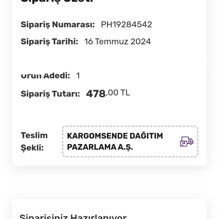 Gratis Alınan Ürünleri Geç Kargoya Veriyor