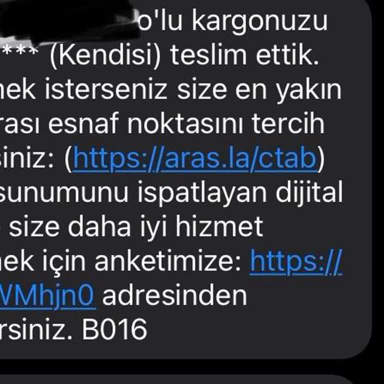 Aras Kargo. Teslimat Sorunu