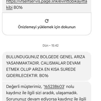 Vodafone Net İnternet Arıza Kaydım Var Otomatik Kapanıyor