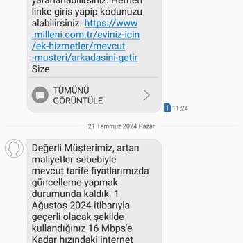 Sürekli Artan İnternet Aylık Tarife Ücreti Millenicom