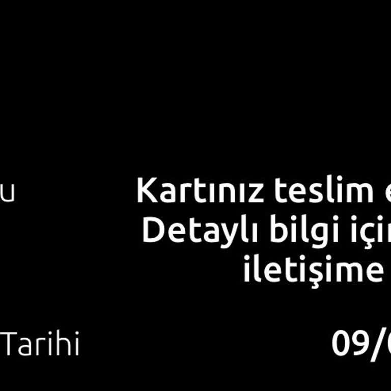 Yapı Kredi Bankası Kartım Teslim Edilmiyor