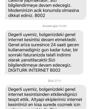 Digiturk İnternet Altyapı Sorunu İnternet Sağlayamaması