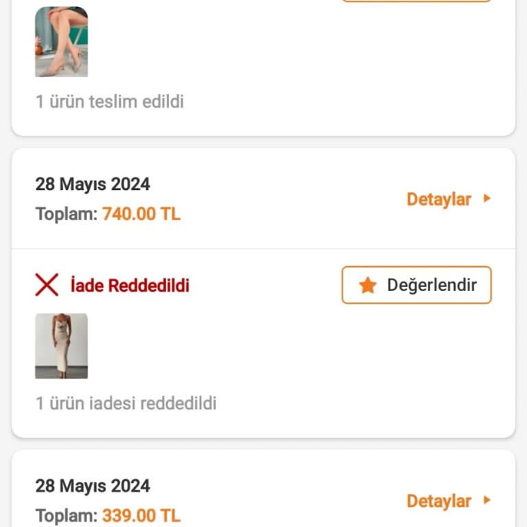 Trendyol İade Red Ediliyor