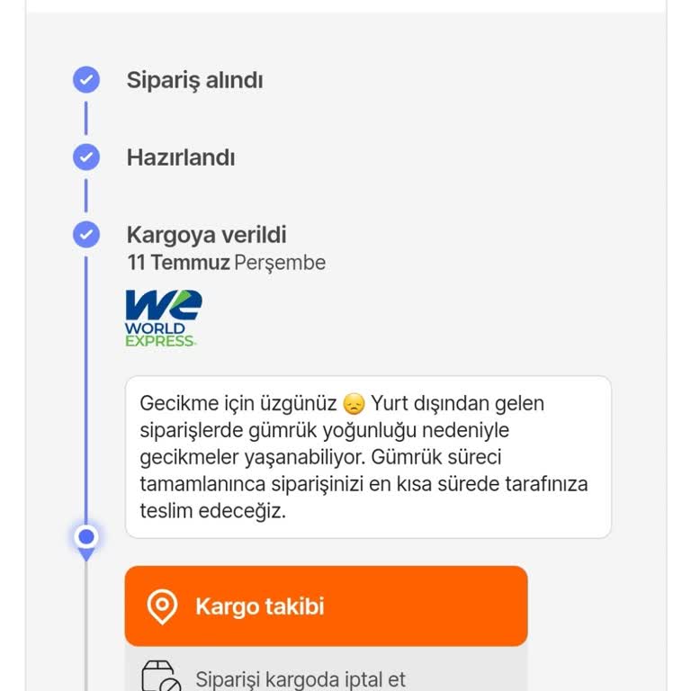 hepsiJET Siparişim Teslim Edilmedi