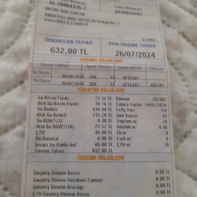 İSKİ Yanlış Fatura