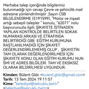 Konya Valiliği Belediyeniz Görevini Yapmıyor