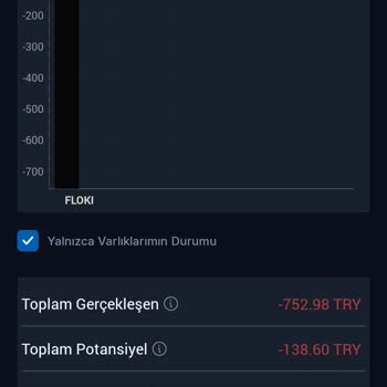 BTCTURK KAR/ZARAR Bilgileri Güncellenmesi.