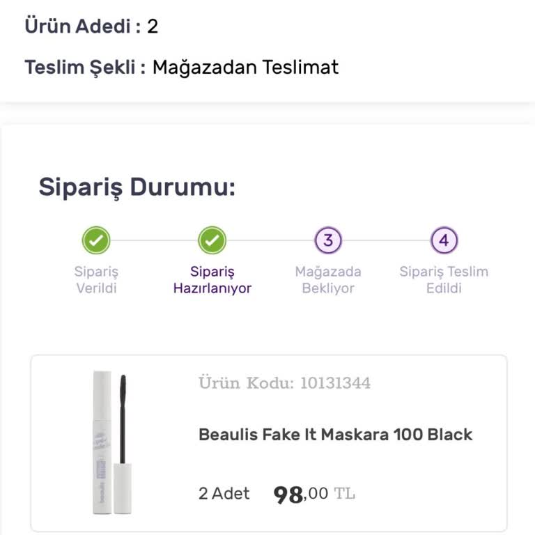 Günlerdir Hazırlanan Gratis Siparişi