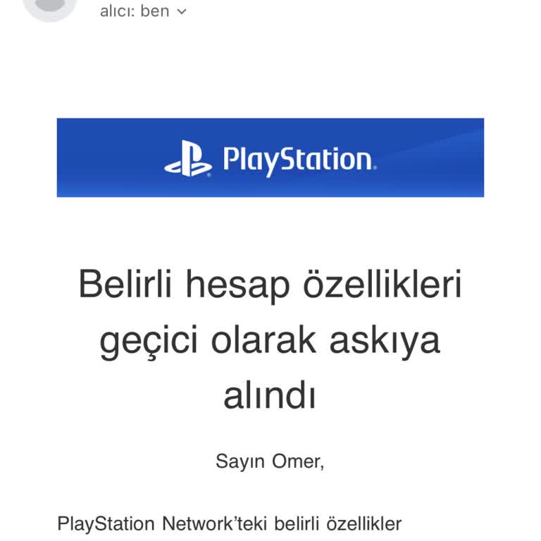 PlayStation Askıya Alınan Hesabım Süresi Dolmasına Rağmen Giremiyorum