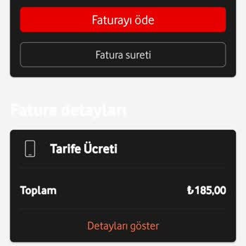 Ücretsiz Durma Özellikli Faturalı Hatta Vodafone'un Aşım Ücreti