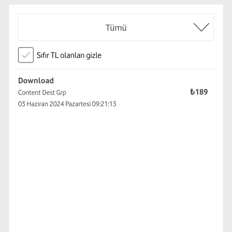 Vodafone Content Dest Grp İzinsiz Para Çekilmesi