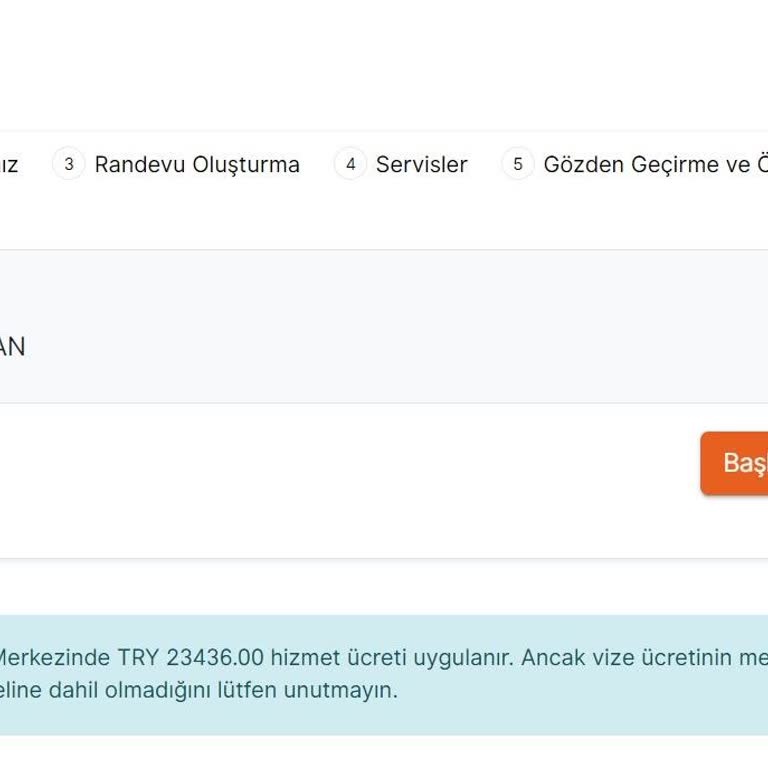VFS Global 23,500.00 TL'ye Yakın Sistemde Hizmet Bedeli İstemesi.