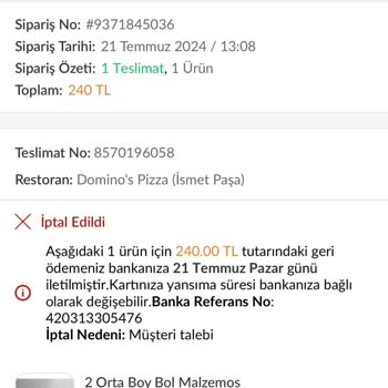 Domino's’un 550 Metre Mesafeyi 53 Dakikada Gelmesi Ve Buz Gibi Pizza