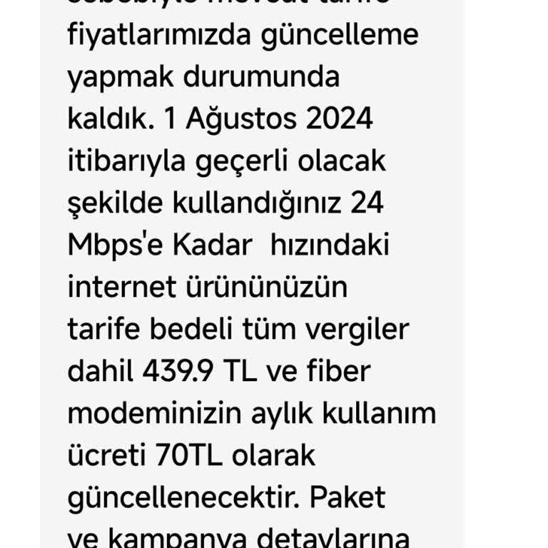Millenicom Sürekli Artan Fatura