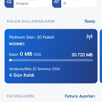 Turkcell GB Bitme Hızı