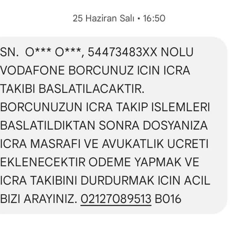 Vodafone Paramı İade Etmedi