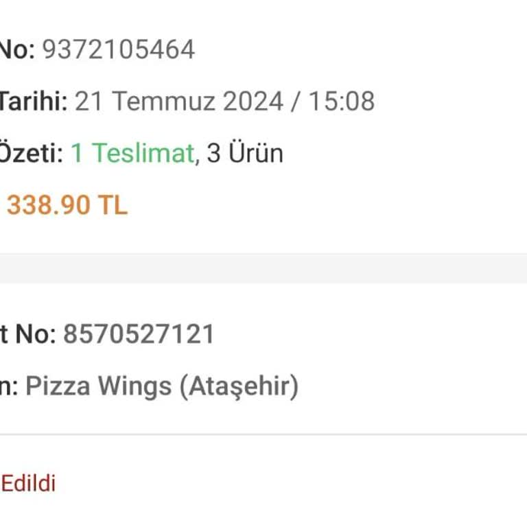 Trendyol GO Sipariş İptali