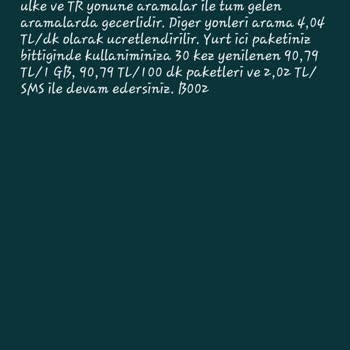 Turkcell Yurt Dışı Kullanım Ücreti İade Talebi Hk.