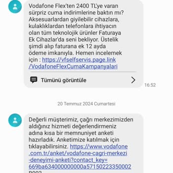 Vodafone Mevcut Müşteri Mağdur