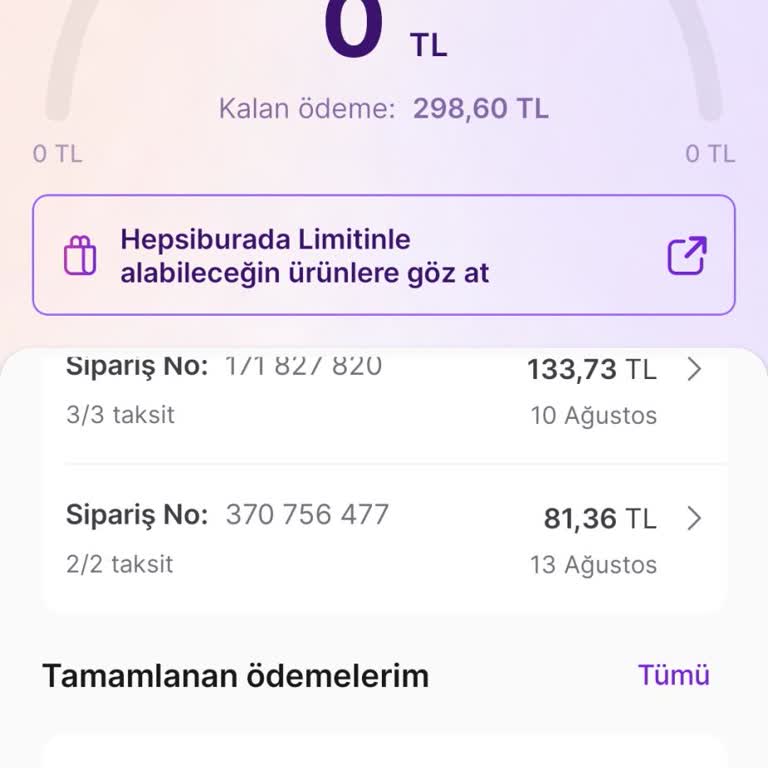 Hepsiburada Limitinin Sıfırlanması Hakkında Bilgi Almak İstiyorum.