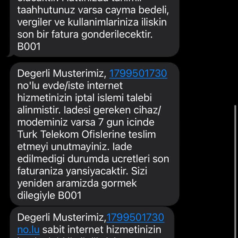 Türk Telekom Başlamamış Taahhüt Ve Cayma Bedeli