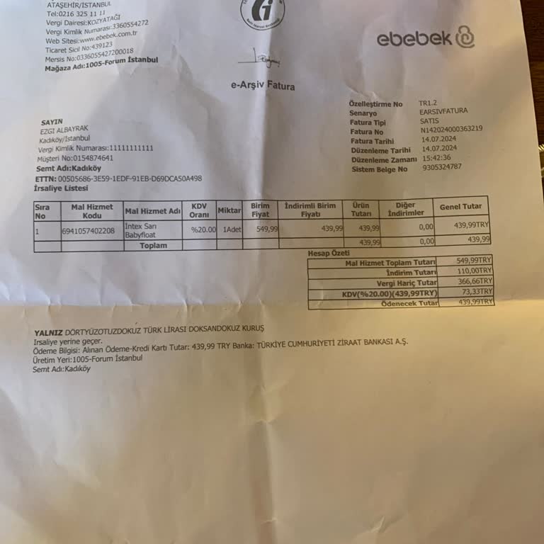 ebebek İade Ve Değişim İstiyorum!