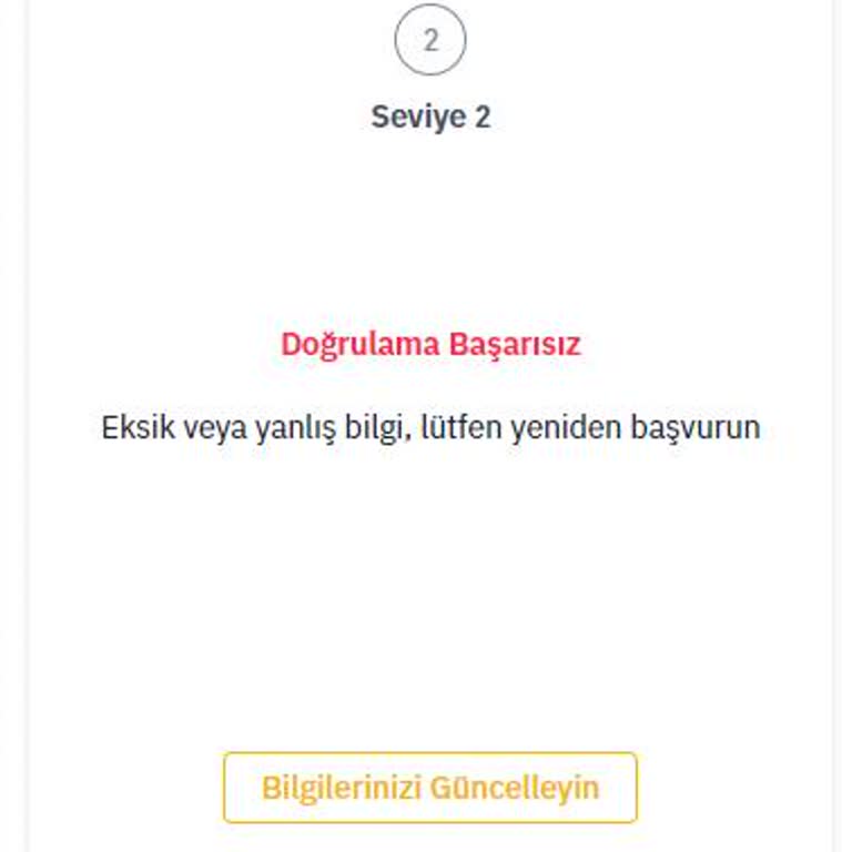 Binance TR Kendi Fotoğrafımı Kabul Ettiremiyorum