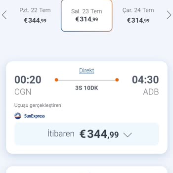 Sunexpress Olmayan Bileti Sattı