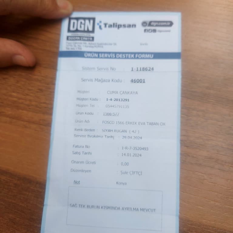 Fosco Dgn Mağazası Ürünün Arkasında Durmaması