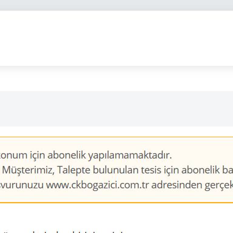 CK Boğaziçi Elektrik 400 Hata Kodu!