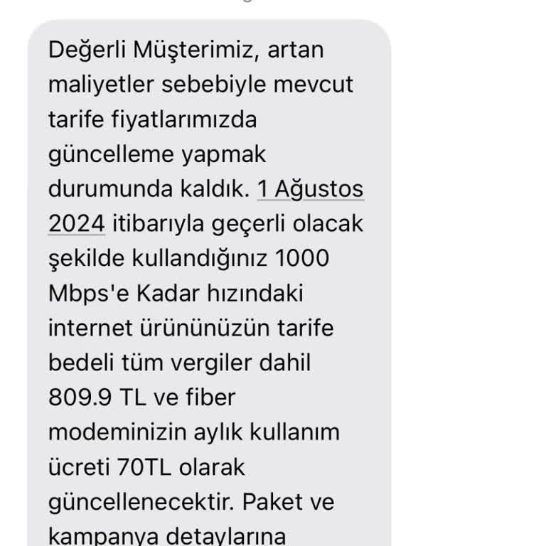Millenicom Artan İnternet Ücreti