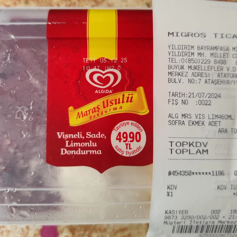 Migros'ta Satın Aldığım Ürünün Ambalaj Fiyatı İle Fiş Fiyatı Farklı