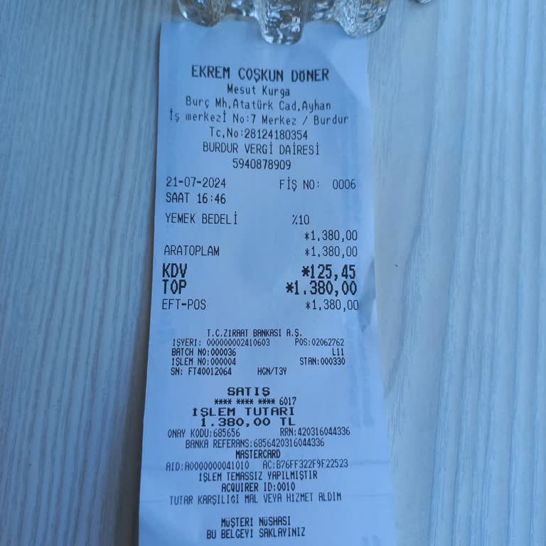 Ekrem Coşkun Döner Kötü Gelen Sipariş