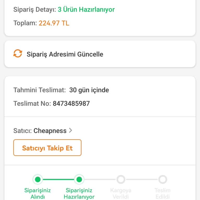 Trendyol Siparişim Üzerinden 1 Ay Geçti Ürün Kargoya Verilmiyor